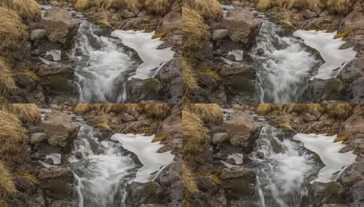 冰岛的冰溪高清在线视频素材下载