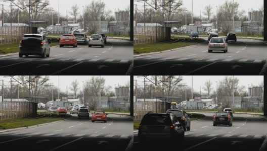 贝尔格莱德街道上的交通状况。塞尔维亚欧洲高清在线视频素材下载