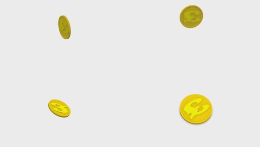 象征英国货币的硬币高清在线视频素材下载