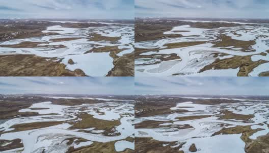 冻结的河流就像上帝画的一幅抽象画高清在线视频素材下载