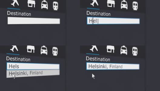 网上购买赫尔辛基到芬兰的机票高清在线视频素材下载