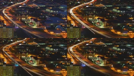 圣安东尼奥高速公路夜间行驶时间高清在线视频素材下载