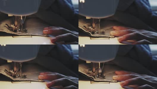 旧的缝纫机高清在线视频素材下载