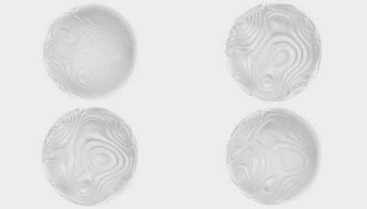 3D白色球体背景在干净的最小风格。循环波动动画高清在线视频素材下载