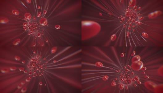 红色隧道循环粒子4K分辨率高清在线视频素材下载