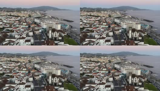 Ponta Delgada Azores San Miguel island city time lapse报道高清在线视频素材下载