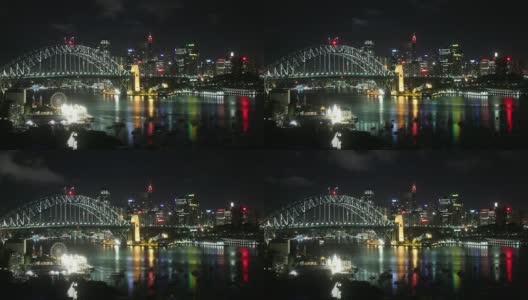 晚上的悉尼港高清在线视频素材下载