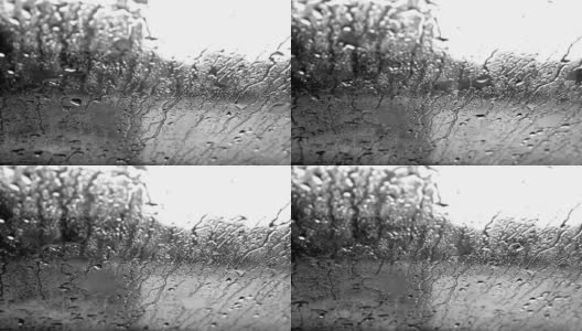 雨中的挡风玻璃高清在线视频素材下载