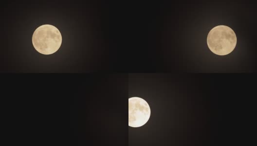黑色天空上的满月高清在线视频素材下载