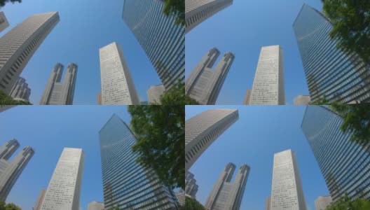 新宿商业区摩天大楼高清在线视频素材下载