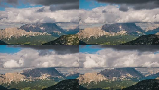 松林和山，白云岩意大利高清在线视频素材下载