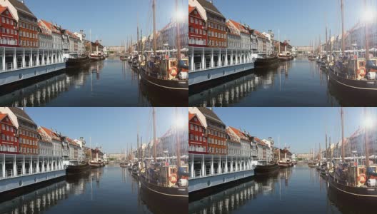 哥本哈根Nyhavn高清在线视频素材下载
