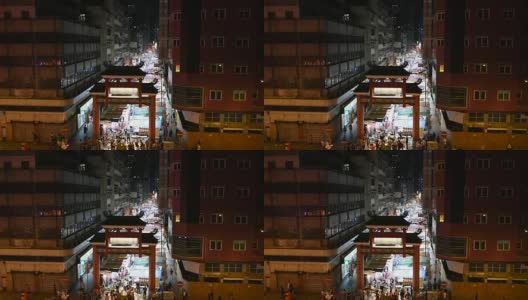 中国香港庙街夜市高清在线视频素材下载