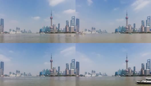 上海- 2017年3月:2017年3月在中国上海观看上海浦东的时光流逝。高清在线视频素材下载