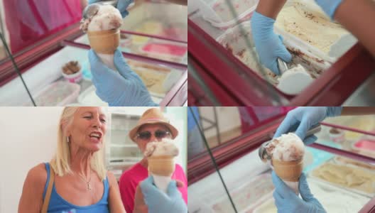 冰淇淋甜点高清在线视频素材下载