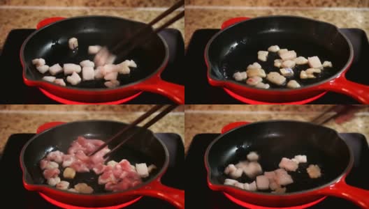 中国菜炒肉高清在线视频素材下载