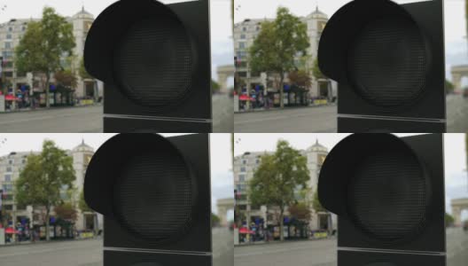 Yen sign on red交通灯信号灯。外汇相关的概念3D动画高清在线视频素材下载