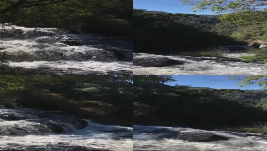 瀑布和河流在格拉马多，RS垂直视频高清在线视频素材下载