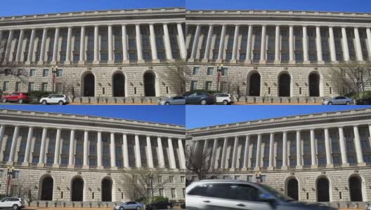 国税局(IRS)大楼-华盛顿特区-平移宽镜头高清在线视频素材下载