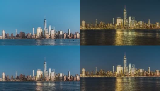 T/L TD The Day to Night View of Manhattan / NYC高清在线视频素材下载
