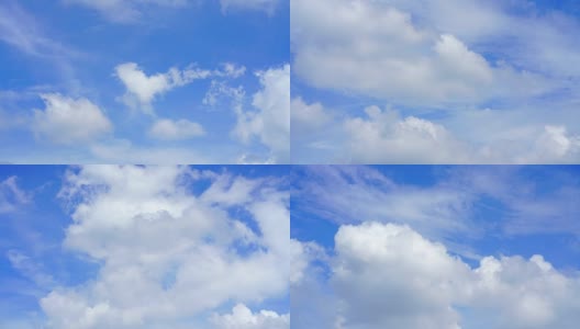 美丽的时间流逝云在蓝天，4k视频分辨率。高清在线视频素材下载