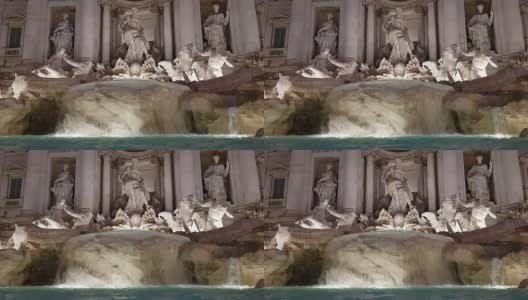 罗马著名的许愿池(Fontana di Trevi)高清在线视频素材下载