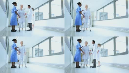 员工病人现代医疗保健设施高清在线视频素材下载