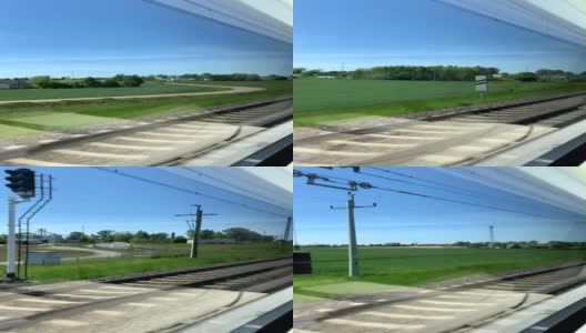 从火车窗口看风景-垂直高清在线视频素材下载