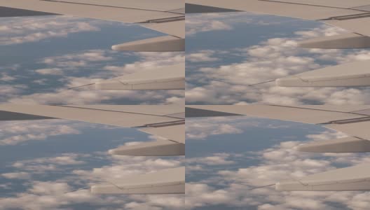 飞机在云层上飞行的特写镜头高清在线视频素材下载