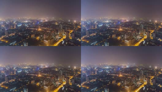 中国南京夜景的时间流逝高清在线视频素材下载
