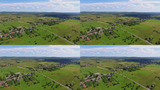 波兰的乡村风景，青山绿水，蓝天白云。从以上观点。高清在线视频素材下载