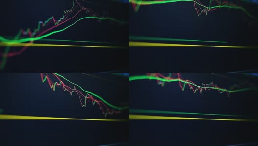 金融业务图表分析股票市场图表背景高清在线视频素材下载