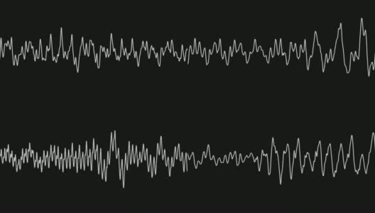 视频合成-动态波形。抽象的音乐模式。示波器信号环路背景。高清在线视频素材下载