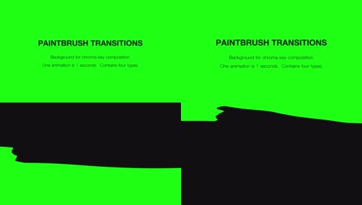 Paintbrush transitions. For chroma key compositing. Each animation lasts 1 second.高清在线视频素材下载