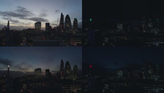 伦敦城的时间流逝-黄昏到夜晚高清在线视频素材下载