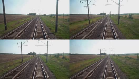 夏季铁路前进运动高清在线视频素材下载