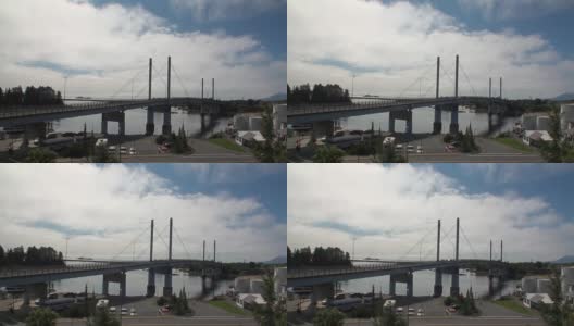 锡特卡横跨太平洋的公路桥。高清在线视频素材下载