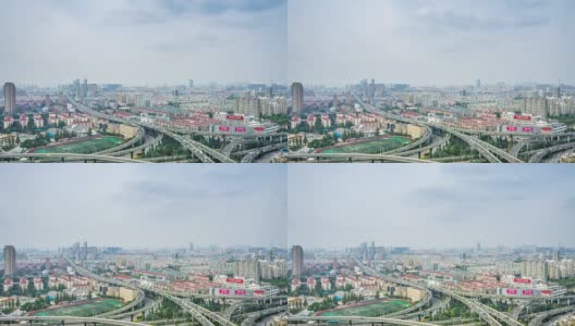 延时拍摄的南京城市天际线，中国高清在线视频素材下载