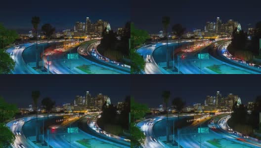 洛杉矶市中心的天际线高清在线视频素材下载