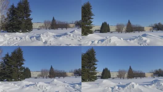 新西伯利亚中西伯利亚植物园的领土和建筑高清在线视频素材下载