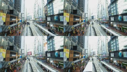 香港交通城市景观的时间推移。4 k决议。高清在线视频素材下载