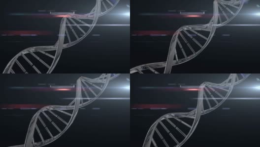 黑色背景中的DNA动画高清在线视频素材下载
