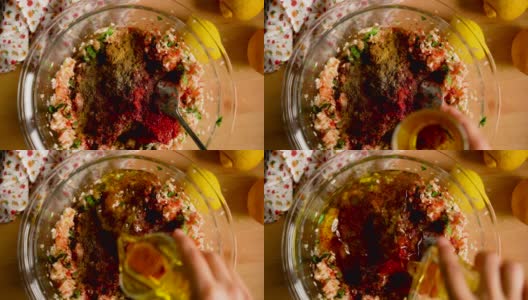 如何自制土耳其传统菜酿葡萄叶-混合高清在线视频素材下载