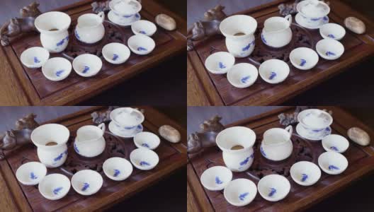 中国古典茶道套装高清在线视频素材下载
