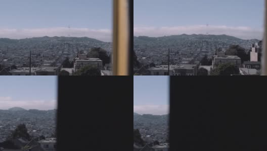 在加利福尼亚，一幢幢杂乱的房屋覆盖在山坡上高清在线视频素材下载