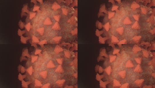 COVID-19冠状病毒显微镜视图高清在线视频素材下载