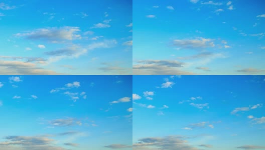 蓝天上的云朵。间隔拍摄高清在线视频素材下载