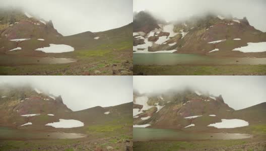 慢盘美丽的山湖高清在线视频素材下载