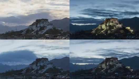 布达拉宫,西藏,中国高清在线视频素材下载