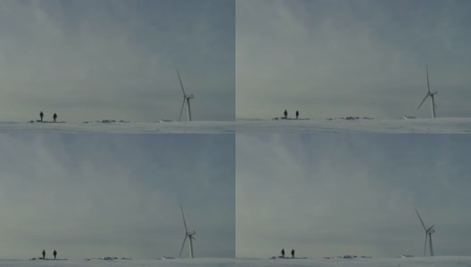 探索北极:在冰上徒步旅行高清在线视频素材下载
